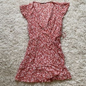 Abercrombie & Fitch Floral Mini Wrap Dress